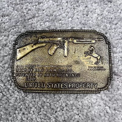 Vintage Colt 1928 Thompson Submachine Gun Belt Buckle United States Property  • $19.99