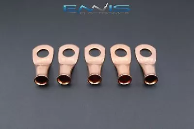 6 Gauge Copper 5/16 Ring 5 Pk Crimp Terminal Connector Awg Ga Car Eye Cur6516 • $8.95