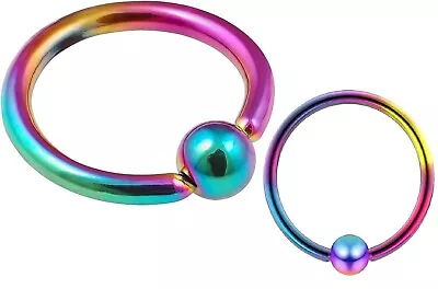 3X Titanium BCR Ball Closure Ring Captive Bead Lip Tragus Septum Grade 5 • £4.35