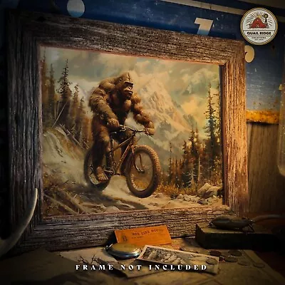 Sasquatch Bigfoot Art Print Mountain Bike BMX Cycling Poster Wall Art Decor Gift • $9.95