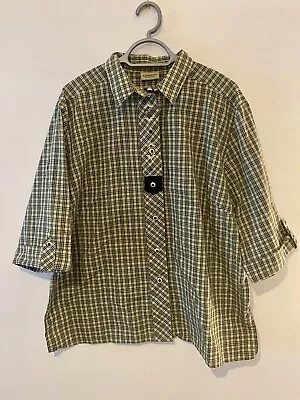 Landhaus C&A Mens 2XL Traditional Long Sleeve Shirt Bavarian Green Plaid. • £14.50