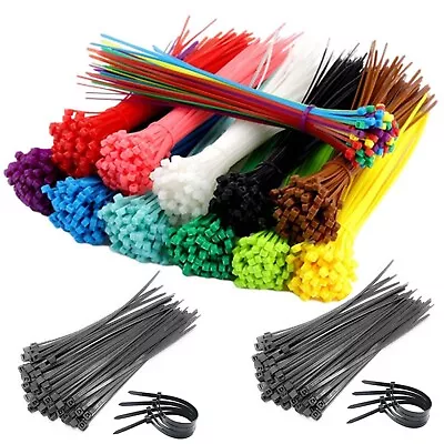 Cable Ties Nylon Zip Tie Wraps Strong Long - All Sizes & Colours - Best Quality • £4.39