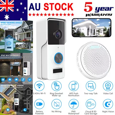 Wireless Doorbell Phone Video Door Bell Ring WiFi Smart Intercom Security Camera • $35.89