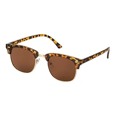 Tortoise Frame Adults Half Rim Horn Style Sunglasses Retro Glasses Mens Womens • £10.99