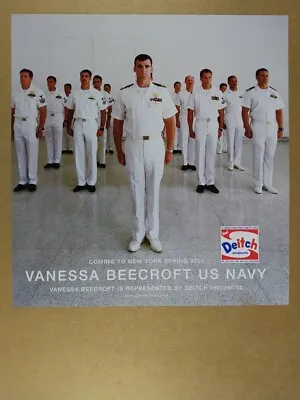 2000 Vanessa Beecroft 'US Navy' Deitch Projects Vintage Print Ad • $9.99