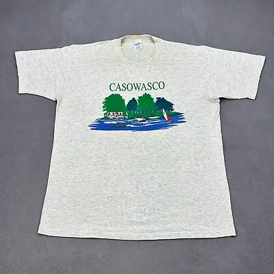 VINTAGE Casowasco Shirt Mens XXL Velva Sheen Single Stitch Religious Church 80s • $5.33