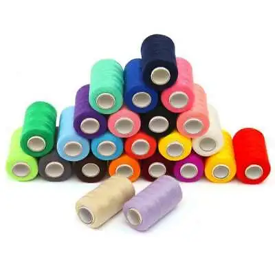 £12.90 • Buy 25 X 1000 Yards POLYESTER THREAD - MIXED/ASSORTED 25 Threads