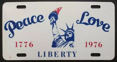 $24.95 • Buy Vintage 1970s Peace Love Liberty Booster License Plate Chevy Ford Mopar Olds VW