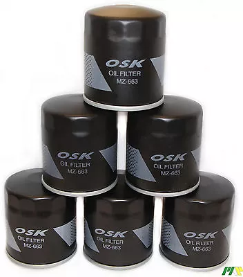 6 Units OSK Oil Filter Suit Z663 For Holden VE Commodore V8 EFI Jeep Fiat • $54.99