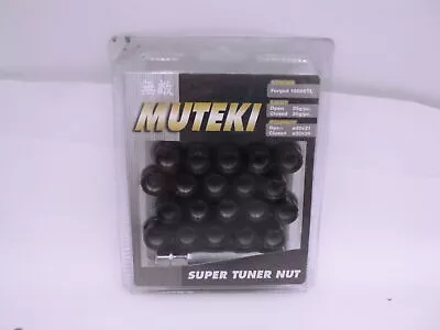 20 Piece Set Muteki Steel Wheel Open Ended Lug Nuts M12X1.25 Thread Black31885B • $56.99