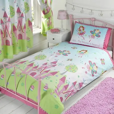 Fairy Princess 'sleeping' Junior Cot Bed Duvet Cover Set New Girls • £13.49