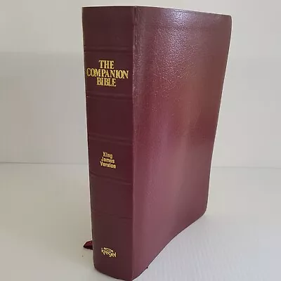 The Companion Bible King James Version 1611 Burgundy Bonded Leather Kregel GOOD • $33.99