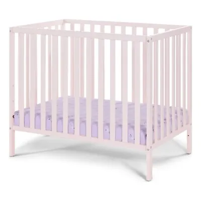 Suite Bebe Palmer Contemporary Wood Mini Crib With Mattress Pad In Pink • $159.85