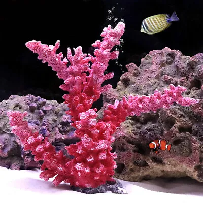 $18.59 • Buy Artifical Coral Reef Aquarium Red Plant Fish Tank Landscape Ornament Supply DIY