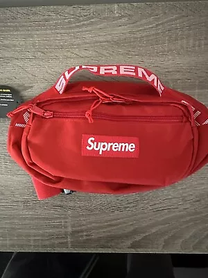 NEW Supreme Adjustable Waist Bag RED  SS18 100% Authentic 0888977304365 • $54.99