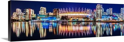£61.39 • Buy BC Place Stadium And Vancouver Skyline Canvas Wall Art Print, Skyline Home Decor