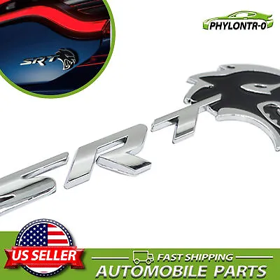 Chrome Black For SRT Hellcat Devil Cat Right Left Fender Side Emblem Badge Decal • $22.99