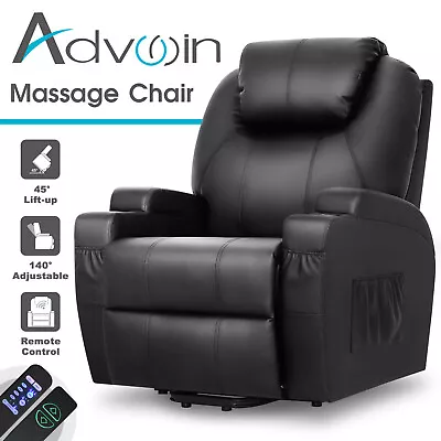 $499.90 • Buy Electric Lift Massage Chair Recliner 8 Point Heated Leather Lounge Sofa Armchair