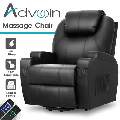$499.90 • Buy Electric Lift Massage Chair Recliner 8 Point Heated Leather Lounge Sofa Armchair