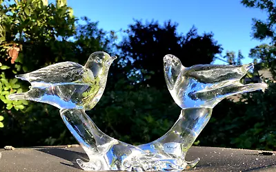 Marcolin Bird Pair Lead Crystal Genuine Handmade Sweden • $109