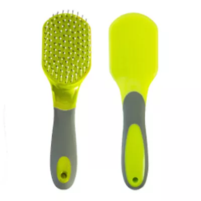 84AI Hilason Soft Touch Two Tone Horse Mane & Tail Brush Lime • $24.15