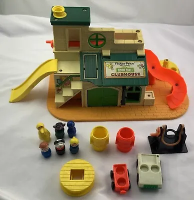 1976 Fisher Price Little People Sesame Street Clubhouse #937 Clean Great Cond • $118.74