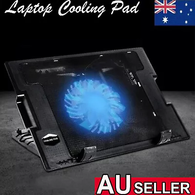 Ultra Quiet Powerful USB Fans Laptop Cooler Stand Quiet Gaming Cooling Pad Mat • $22.99