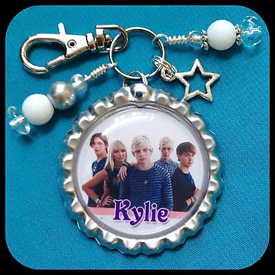 Personalized R5 ROSS LYNCH Bottle Cap Name Necklace Jewelry Zipper Pull Pendant • $6.95