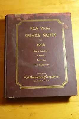 Original First Edition RCA Victor Service Notes  Red Book  Manual For 1938 • $49.99