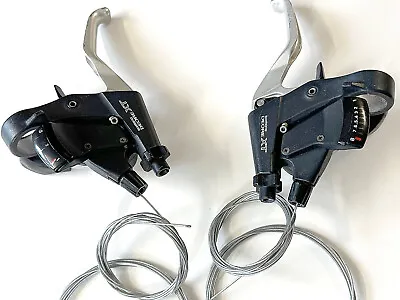 Shimano XT ST-M739 3x8spd STI Dual Control Shifters & Brakes + New SS Cables • $128