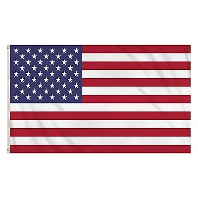 £3.99 • Buy Large 5ft X 3ft Usa Flag United States Of America Stars Stripes Brass Eyelet