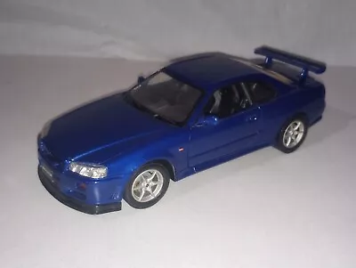 RARE MotorMax 1:18 Scale Blue Nissan Skyline GT-R Loose No Box Good Shape • $59.99