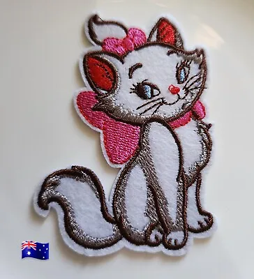 1pce Aristocat Marie Cat Iron On Embroidery Patch 8x6cm • £2.48