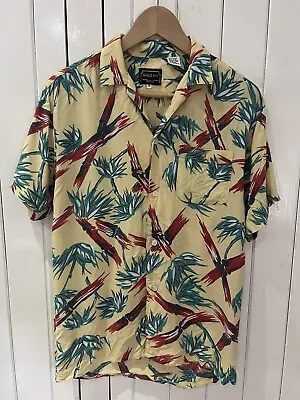 Men’s Vintage Hawaiian / Tropical / Rockabilly Shirt. Yellow. S. • £8