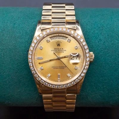 $33500 • Buy 18ct Solid Gold Rolex President 18048 Oyster Perpetual Datejust + Box C/1988 ...