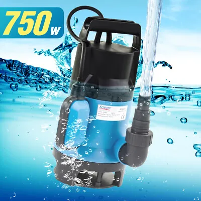 £59.99 • Buy Submersible Water Pump Electric Dirty Clean Pond Pool Well Garden Flood 750W