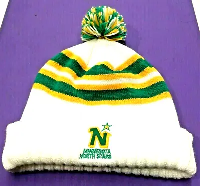 Minnesota North Stars White Cuffed Knit Beanie Hat Winter Ski Cap Toque New NHL • $13.49