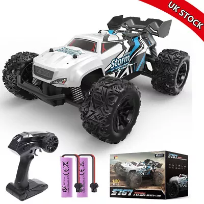 DEERC S767 1/20 Remote Control Car RC Monster Truck High Speed 40min 2 Batteries • £24.99