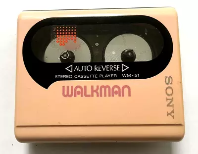 SONY WM-51 Walkman Stereo Cassette Player Made In Japan  Reverse • $9.99