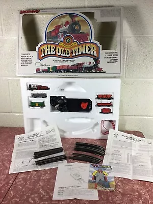 Bachmann N Scale THE OLD TIMER Train Set  Working Used  4-4-0 Locomotive 24404 • $89