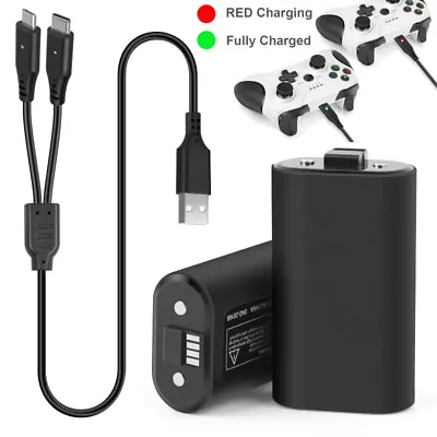 2Pack Rechargeable Controller Battery Pack For XBOX ONE/ONE S/ONE X/Elite +Cable • $18.99