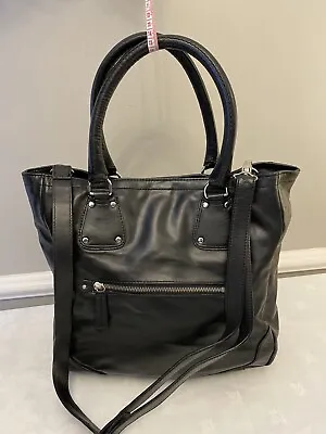 £34 • Buy Lovely Leather Autograph M&S Bag Used Once Tote And Shoulder Strap Black Great