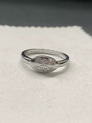 Vivienne Westwood Engraved Silver Oval Logo Ring Size 7 • $72