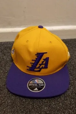 £16 • Buy Adidas Yellow & Purple Los Angeles LA Lakers Snapback Cap Hat Adjustable NBA