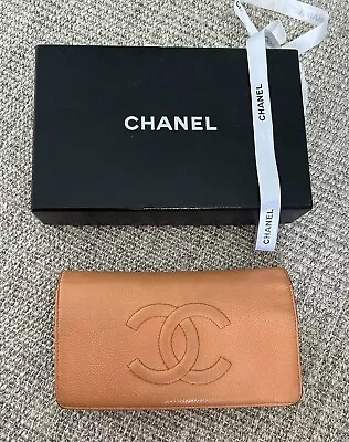 Chanel Caviar Leather Orange Wallet In Original Packaging • $250