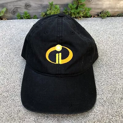 Vintage 2004 The Incredibles Pixar Movie Promo Hat Men's Black Baseball Cap • $21.89