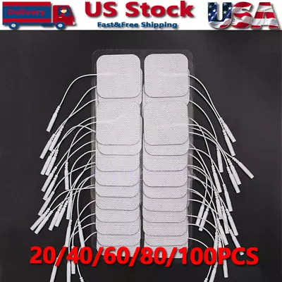 40 TENS Electrode Pads EMS Replacement Unit 7000 3000 2x2 Muscle Stimulator BULK • $7.48