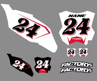 Thick Decals Custom Printed Race Number Backgrounds (ANY COLORS)  MX GRAPHICS Ss • $49.99