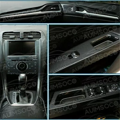 $16.79 • Buy Carbon Fiber Vinyl Part Accessories Auto Interior Wrap Film Car Stickers Trim 7D