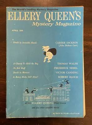 Ellery Queen's Mystery Magazine April 1958 Vol 31 No 4 #173 Robert Bloch • $10.39